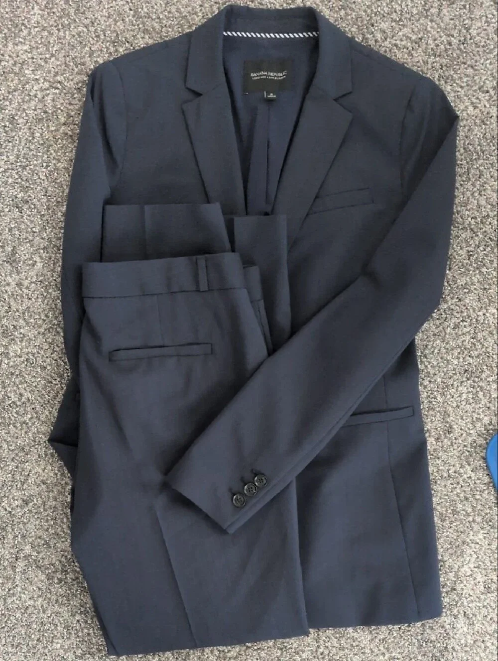 Banana Republic Women's Dark Navy Blazer (2) and Pant (4) Set (50% Wool)